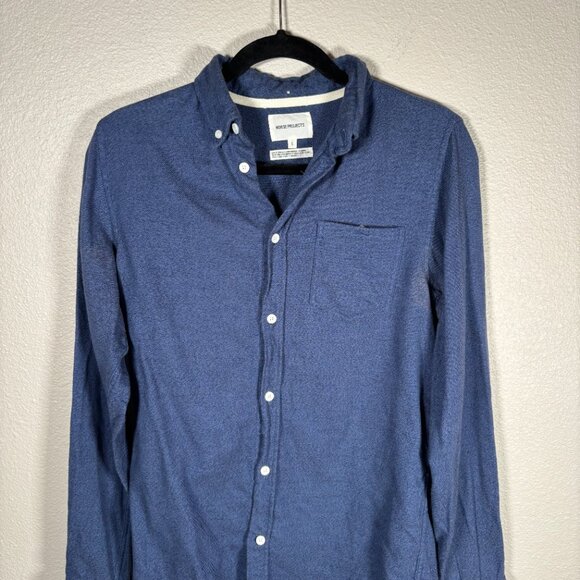 Norse Projects Blue Long Sleeve Pocket Cotton Button Down Shirt Size S - Picture 3 of 7